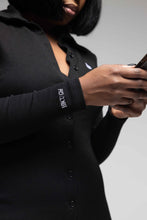 Load image into Gallery viewer, "HBCU Girl" Knit Dress with Embroidery- Black