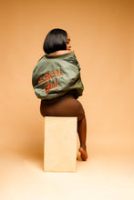 Load image into Gallery viewer, "HBCU Girl" Embroidered Bomber Jacket