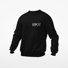 Load image into Gallery viewer, Black sweatshirt with HBCU HOCO.

